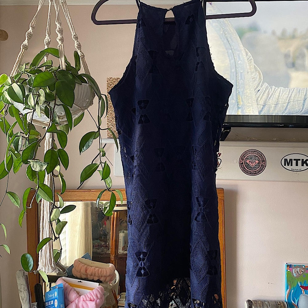Dark denim mini dress